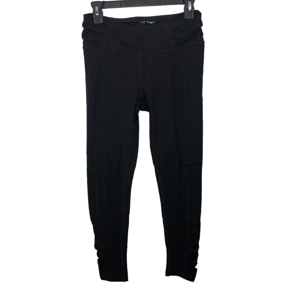 Betsey Johnson Performance Black Ankle Leggings Yoga Pilates Gym Running Small